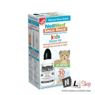 Bộ Bình rửa mũi NeilMed Sinus Rinse Kid cho bé 30 gói muối