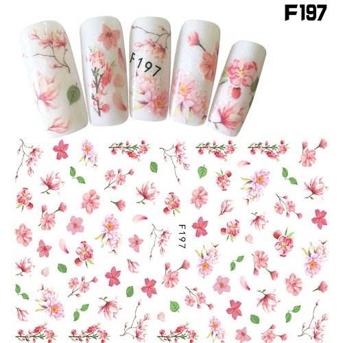 Miếng Dán Móng Tay 3d Hình Lá Phong / Sóc / Cánh Hoa Lá Độc Đáo DIY