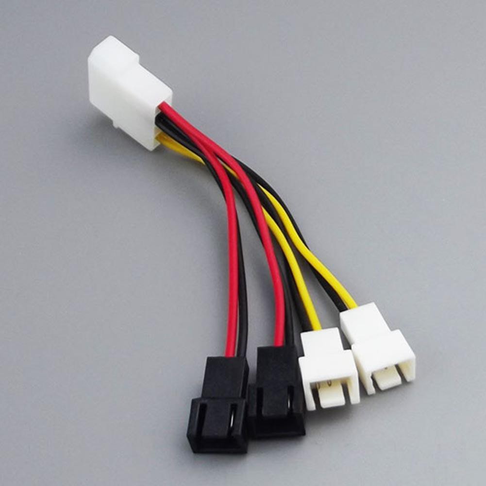 Cáp nối nguồn quạt 4-Pin Molex sang 3-Pin 12v*2 / 5v*2 chuyên dụng