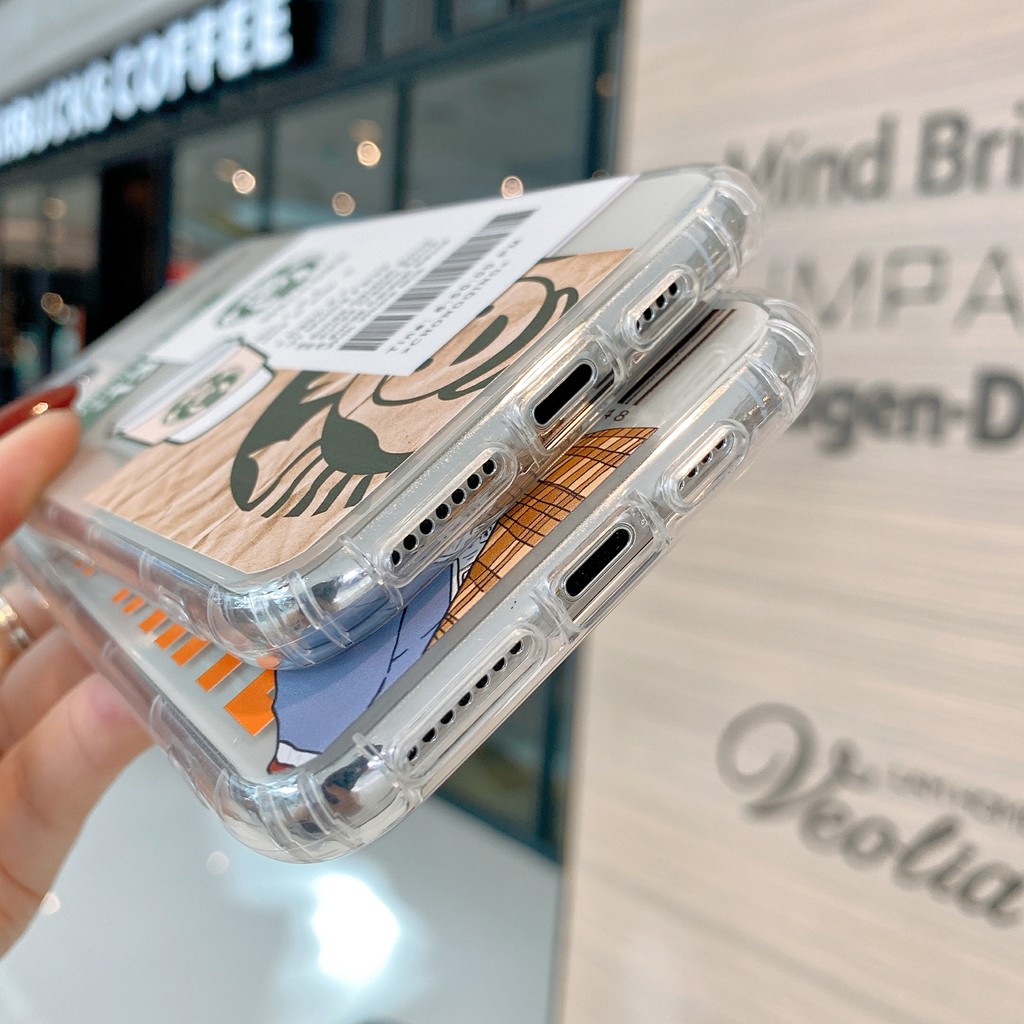Ốp lưng iphone 6, 6s plus, 7 8 Plus, X, XS, XR, XSMAX, 11, 12, 13 PROMAX TRONG SUỐT Coffe girl dễ thương PKVN