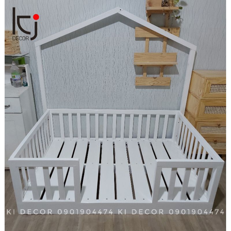 -  Giường đơn cho bé, giường hình ngôi nhà bé trai bé gái, toddler bed