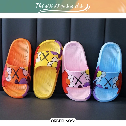 Dép Sandal Nhựa Hàng Quảng Châu Cao Cấp Dành Cho Bé Trai Và Bé Gái In Hình Hoạt Hình Sesame Street Đáng Yêu (D01)