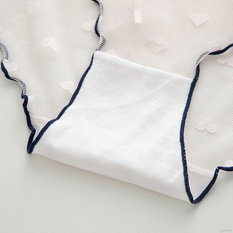 Quần lót cotton viền ren thoáng khí họa tiết trái tim dễ thương phong cách Hàn Quốc thời trang mùa hè cao cấp cho nữ