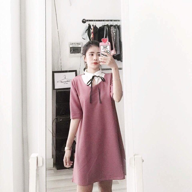 Đầm suông nơ cổ siêu dễ thương Annie Dress - D0078 | BigBuy360 - bigbuy360.vn