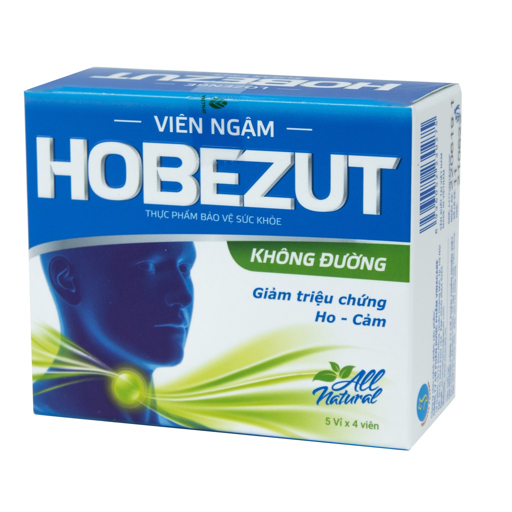 Viên Ngậm Ho Bezut Không Đường (5 vỉ x 4 viên)