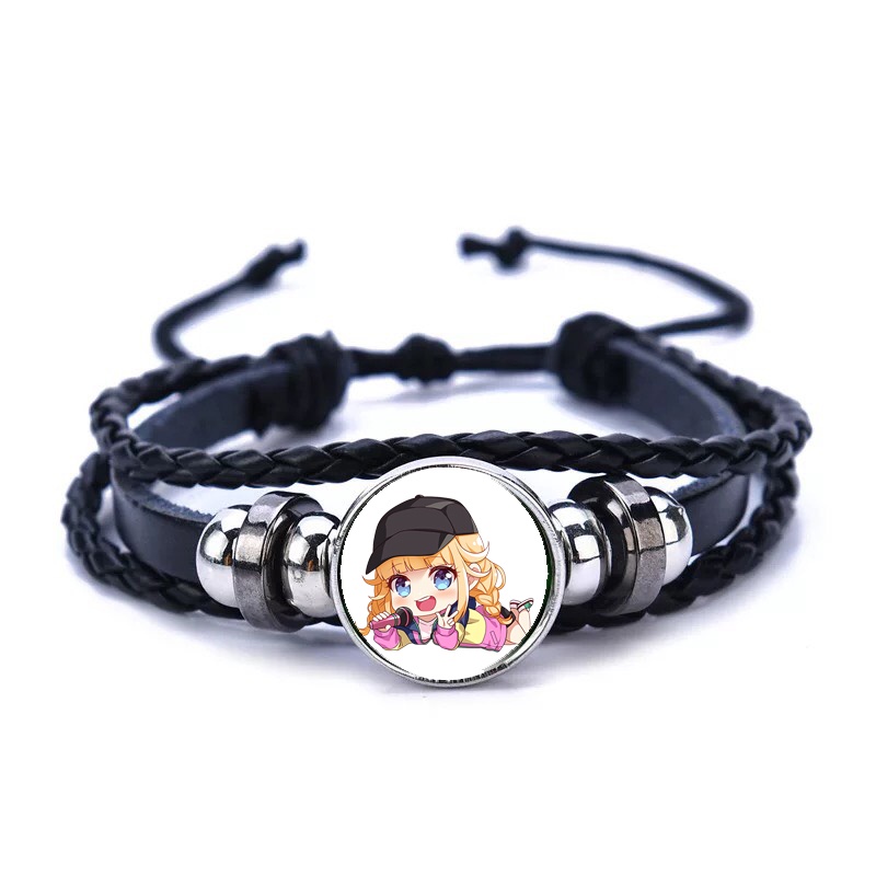 Vòng tay da lộn in hình nhân vật KHỔNG MINH THÍCH ĐI QUẨY anime chibi tiện lợi xinh xắn thời trang