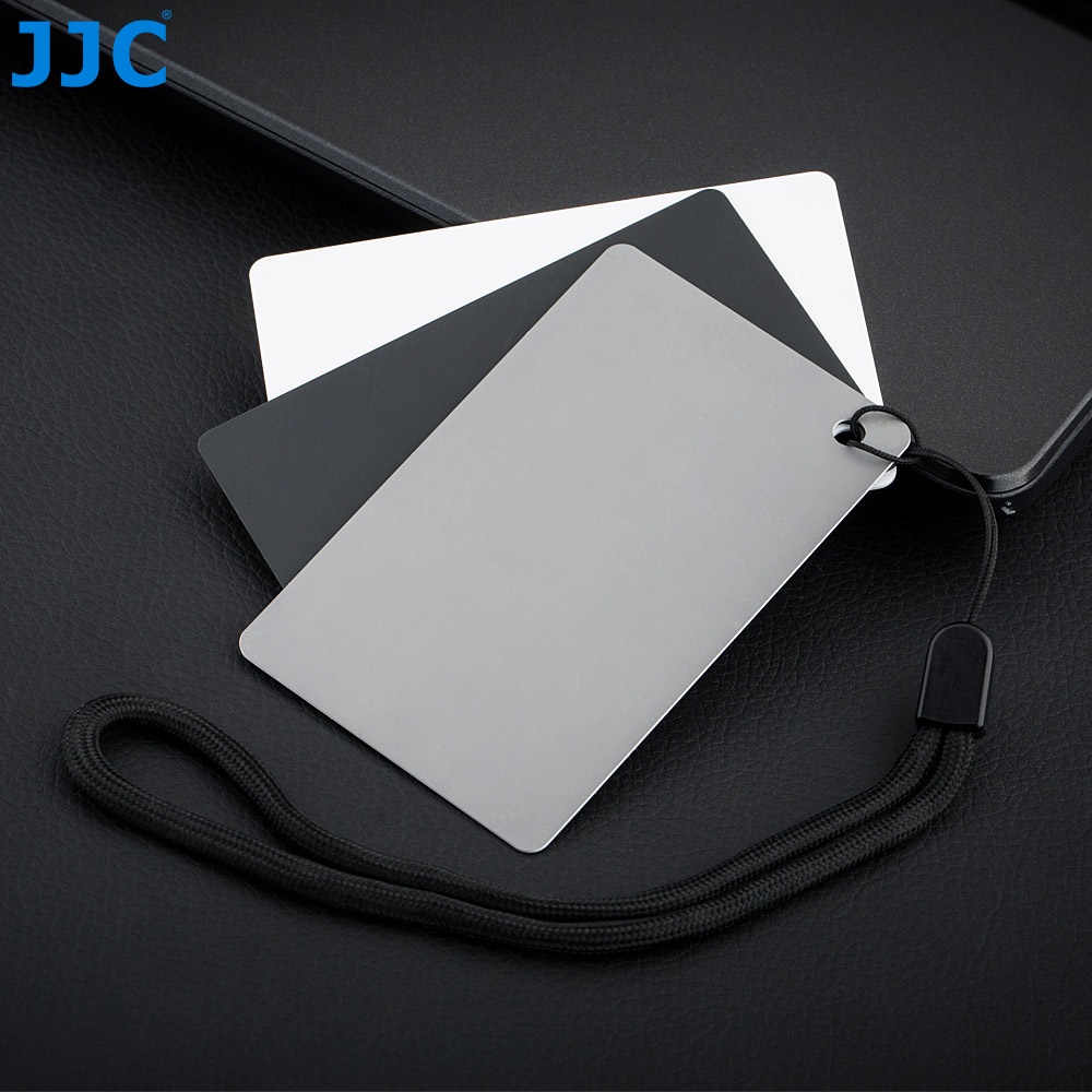 JJC PVC Thẻ Xám Bộ Thẻ Xám Cân Bằng Trắng Không Thấm Nước Với 18% Thẻ Xám Trung Tính / Thẻ Trắng / Thẻ Đen