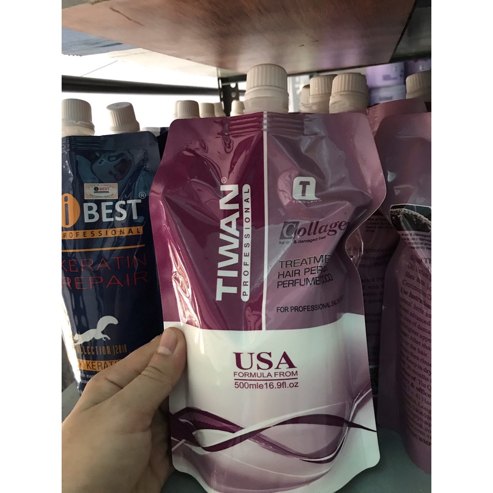 hấp dầu siêu phục hồi collagen tiwan giúp nuôi dưỡng tóc suôn mượt