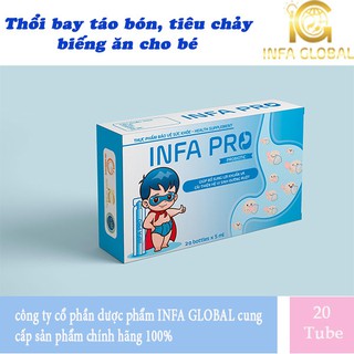 [🎁TẶNG THÌA ĂN DẶM SILICON SIÊU MỀM ]  Bào tử lợi khuẩn INFA PRO hỗ trợ táo bón, biếng ăn, nhẹ cân (hộp 20 ống)