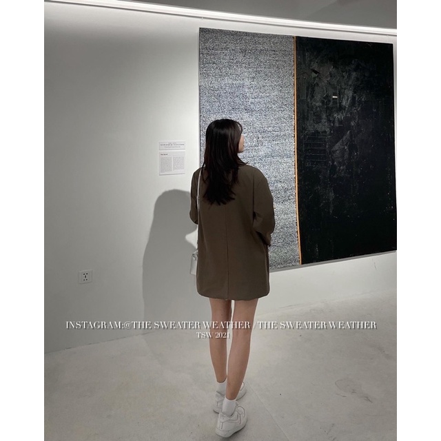 [Mã 2611THTRANG100K hoàn 10% xu đơn 99K] (Ảnh thật) Áo khoác vest trơn đệm vai oversize the.sweaterweather TSW | BigBuy360 - bigbuy360.vn