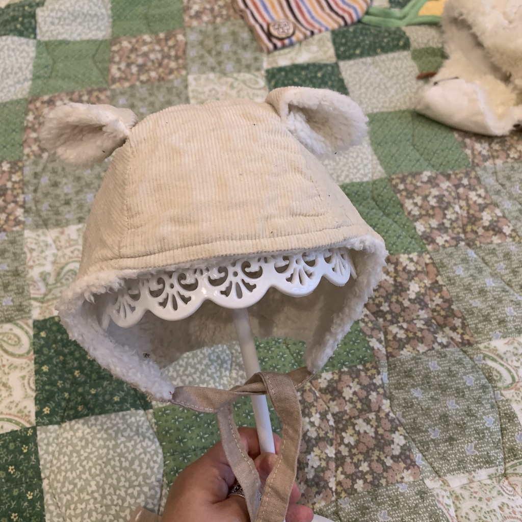 Mũ nón phi công ấm mũ chóp mũ viền bèo mũ nón có tai dễ thương cho bé hàng si Hàn chất đẹp mới cao