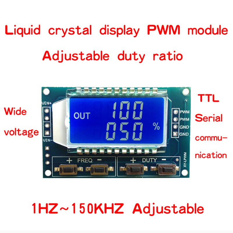 Mô-đun mạch PWM 3.3V-30V 1Hz-150Khz tạo tín hiệu xung tần chu kỳ nhiệm vụ có thể điều chỉnh