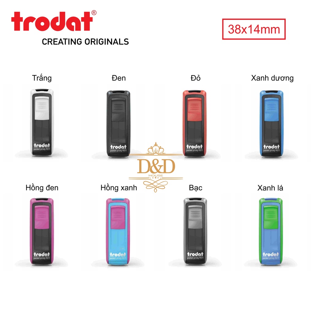 Dấu Trodat 9511 dấu USB 38x14mm bỏ túi nhỏ gọn khắc dấu tên, chức danh, dấu theo yêu cầu