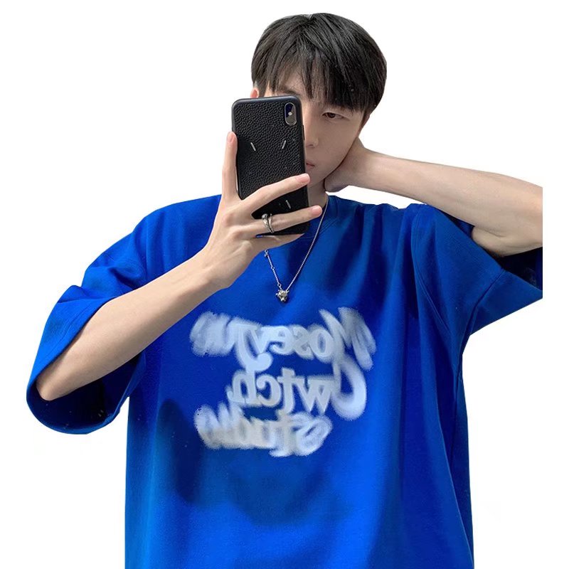 Áo Thun Dáng Rộng In Chữ Phong Cách Hip Hop Đường Phố Hàn Quốc Thời Trang Mùa Hè Cho Nam