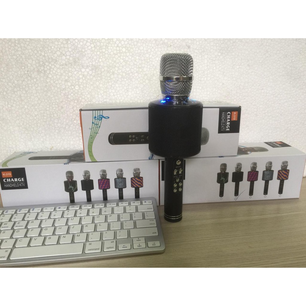 Micro bluetooth karaoke handheld KTV K-319 - âm thanh cực chuẩn