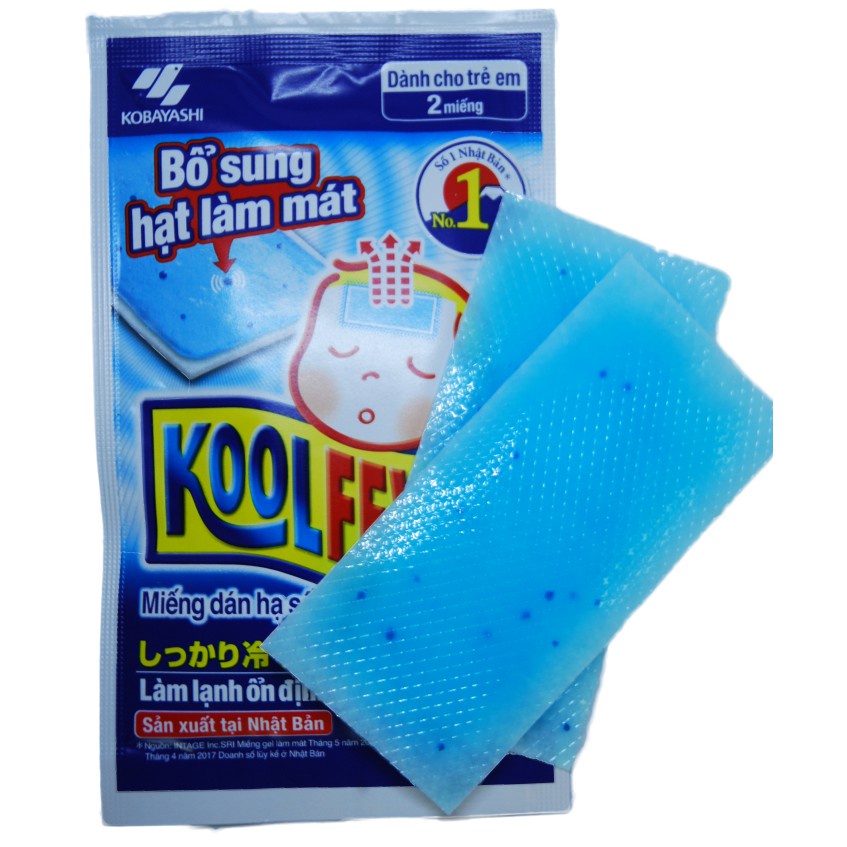 Miếng dán hạ sốt Koolfever- gói 2 miếng- giá rẻ, uy tín, chất lượng