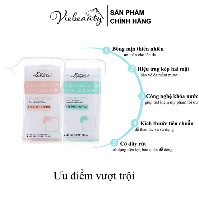 Bông Tẩy Trang Túi 50 Miếng Lameila - Viebeauty | BigBuy360 - bigbuy360.vn