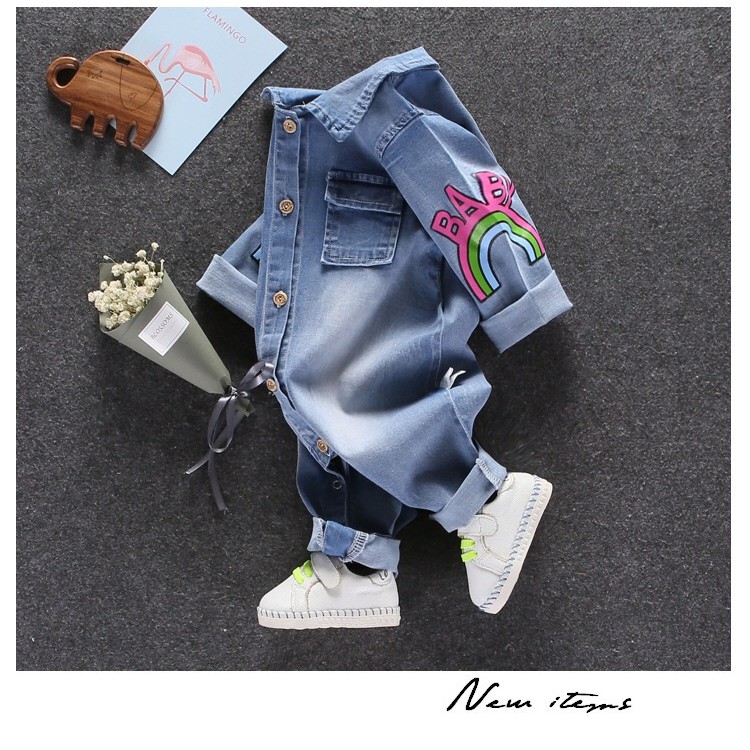 Bộ Bodysuit Jean Hình Hưu Cao Cổ | BigBuy360 - bigbuy360.vn