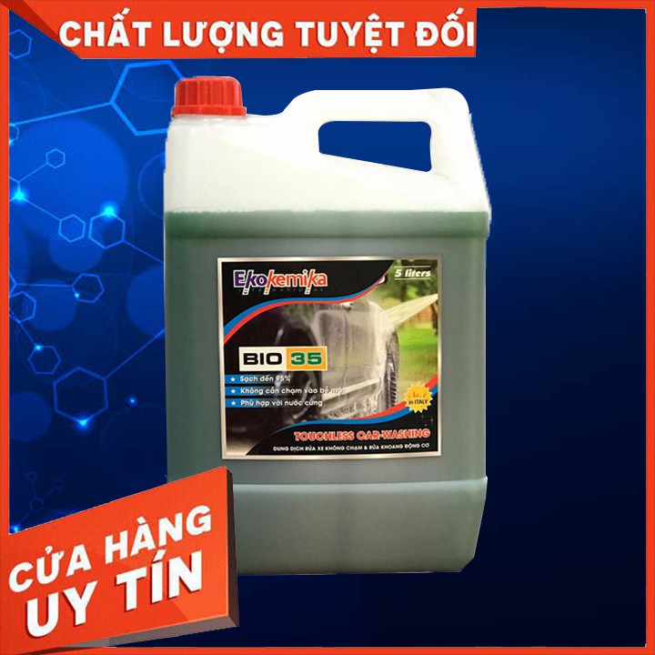 Dung dịch rửa xe ô tô không chạm BIO 35 5 Lít làm bóng bảo vệ xe và rửa khoang động cơ