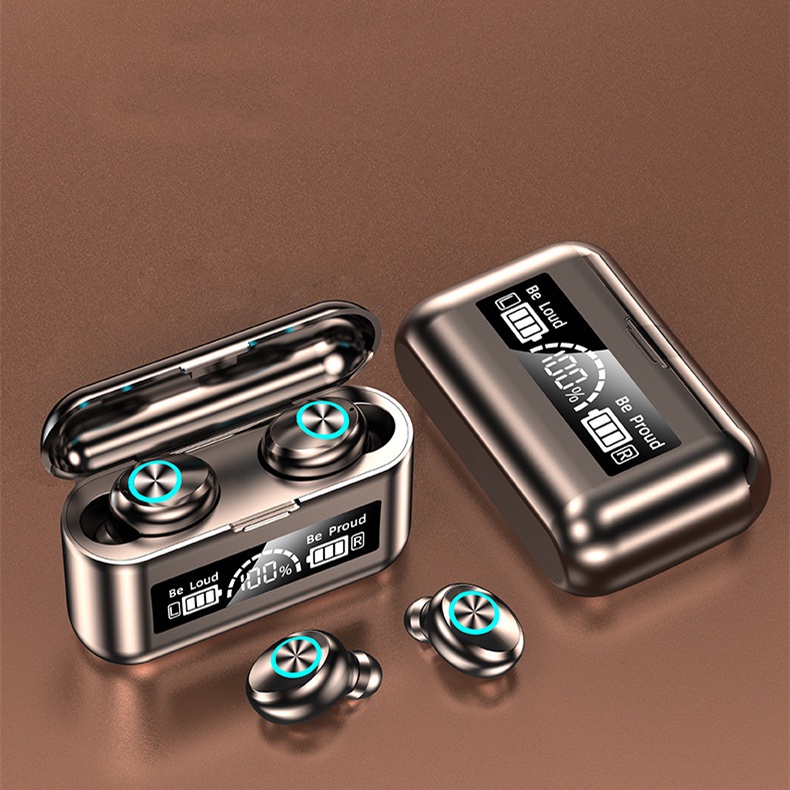Cao cấp tai nghe không dây f9 Bluetooth TWS 5.2 Không Dây Mini Âm Thanh Nổi Có Mic 2000mAh