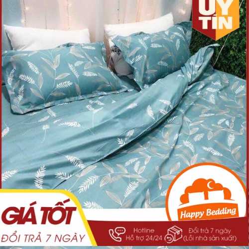 Vỏ Chăn Cotton Poly Nhiều Họa Tiết Lồng Được Ruột, có dây buộc 4 góc ( Được Chọn Mẫu) Tách Set 5  Món Happy Bedding