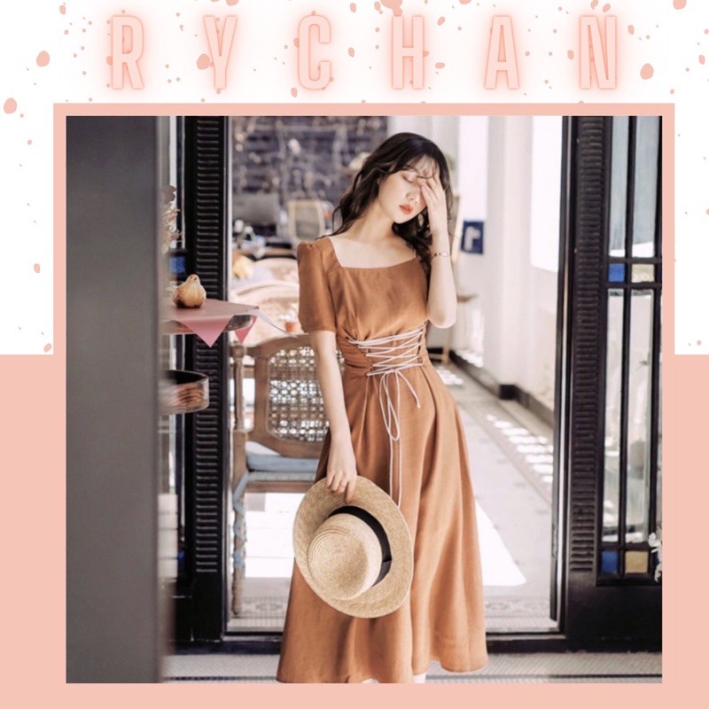 [ẢNH THẬT CUỐI] Đầm Maxi Nâu Đan Dây Eo Dáng Dài - DM883 | BigBuy360 - bigbuy360.vn