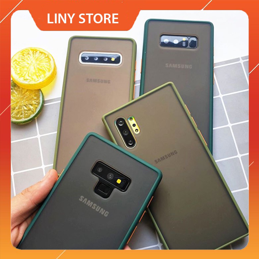 Ốp Lưng Nhám cho Samsung Note 8 Note 9 Note 10 Note 10 Plus Chống Sốc, Chống Bám Vân Tay