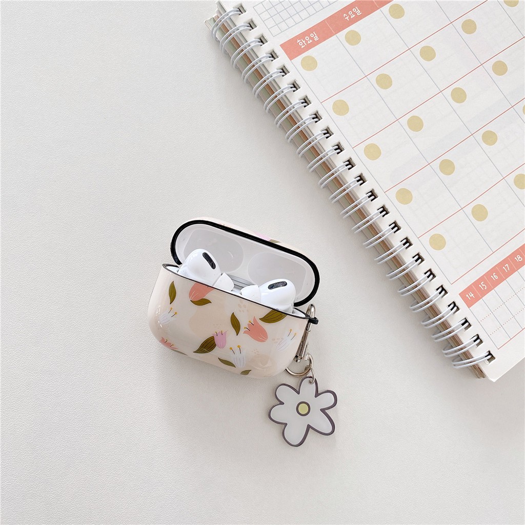 Ốp silicon cho hộp tai nghe họa tiết hoạt hình hoa lá cho iPhone AirPods Pro AirPods 1/2 | BigBuy360 - bigbuy360.vn