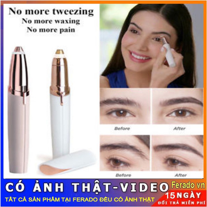 Máy tỉa lông mặt, lông mày, ria mép Flawless Brows dao cạo theo hình xoắn ốc, không đau ( BẢO HÀNH 3T )