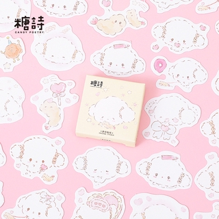 Bộ 45 Miếng Dán Trang Trí Hình Thỏ Đáng Yêu