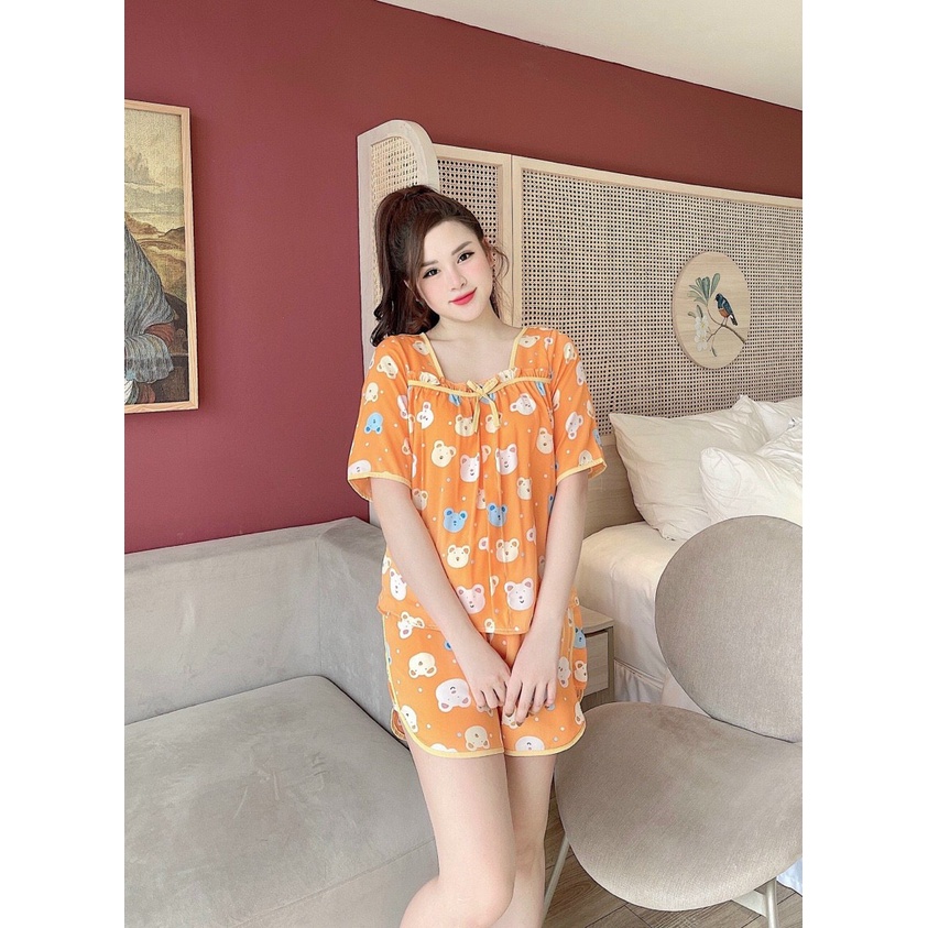 [Free Ship] Pijama áo ngắn tay quần dùi - Đồ ngủ cộc tay quần ngắn