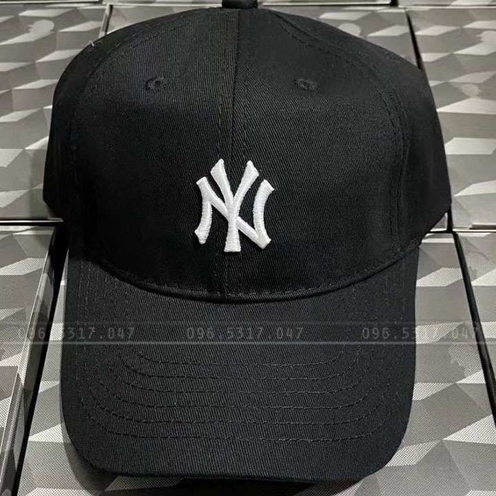 Mũ Nón Lưỡi Trai NY MLB Màu Đen (Xuất Dư Chuẩn,Chất Vải Poly Cotton Thắm Hút Mồ Hôi, Khóa MLB -Nón Kết Bóng Chày Màu Kem