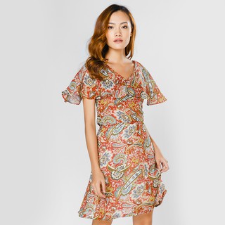 Đầm xòe thời trang Eden cổ tim tay cánh tiên - D293