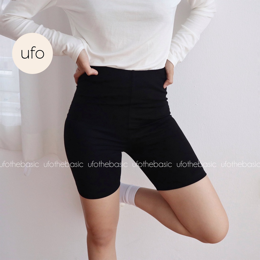 Quần legging lửng biker lưng thun - vải thun cao cấp - ufothebasic