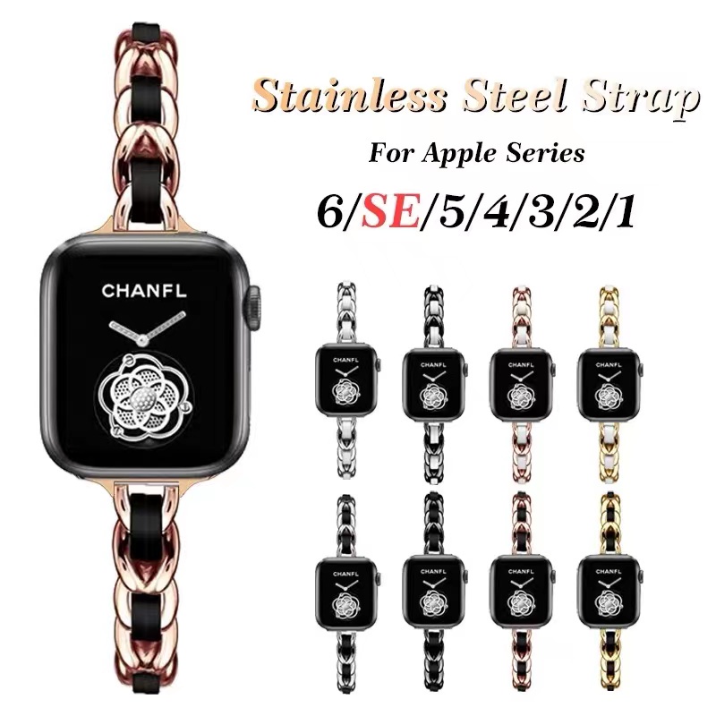 Dây Đeo Inox Cho Đồng Hồ Thông Minh Apple Watch SE Series 7 6 5 4 45mm 41mm 40mm 44mm iWatch 3 42mm 38mm