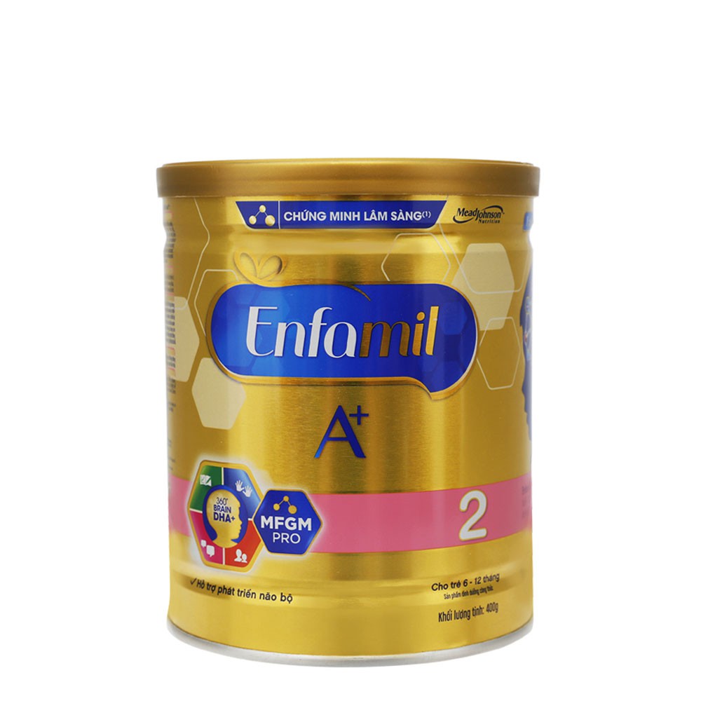[CHÍNH HÃNG] Sữa Bột Mead Johnson Enfamil A+ Số 2 Brain DHA+ và MFGM Pro Hộp 400g