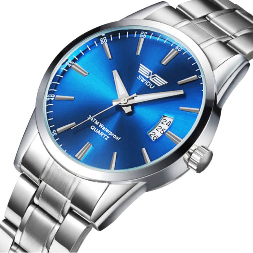 Đồng Hồ Nam SWIDU 001 Dây Thép