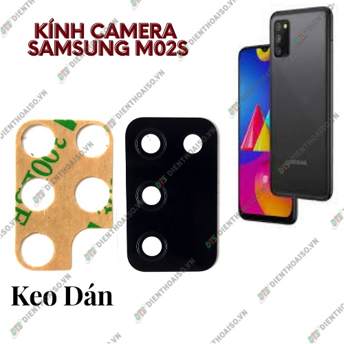 Kính camera samsung m02s kèm keo dán