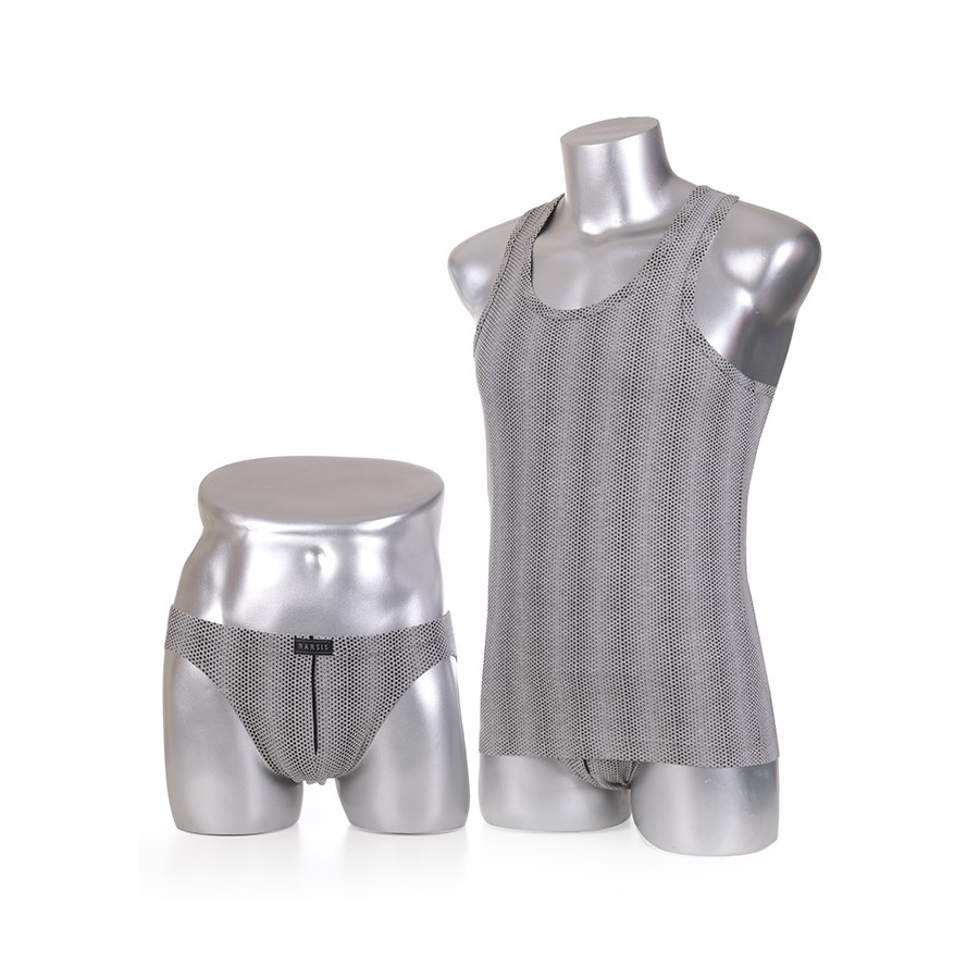 Bộ quần áo lót nam Narsis E3006 chất liệu Cotton Spandex thông hơi thoáng khí gồm 1 áo thun ba lỗ nam và 1 quần lót nam