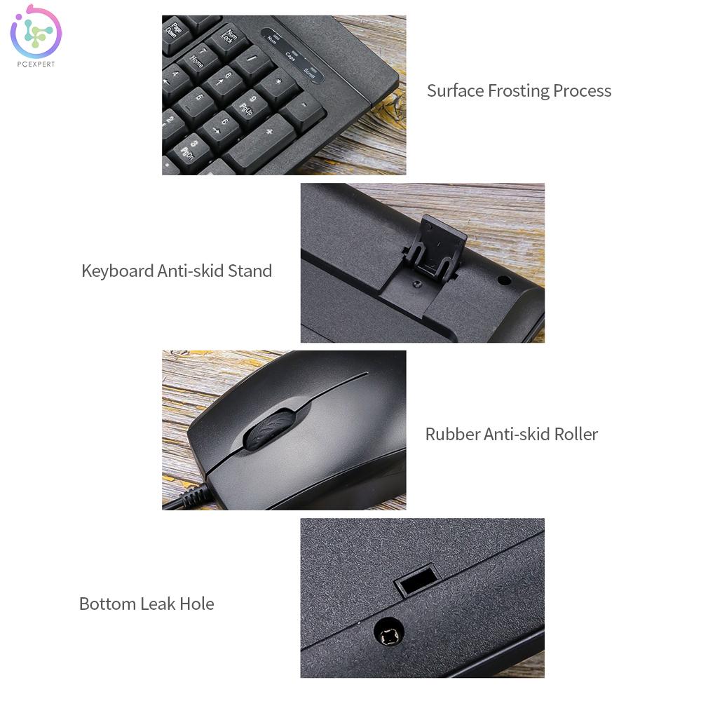 Combo Bàn Phím + Chuột U-766 106 Có Dây 1200dpi Đen | BigBuy360 - bigbuy360.vn
