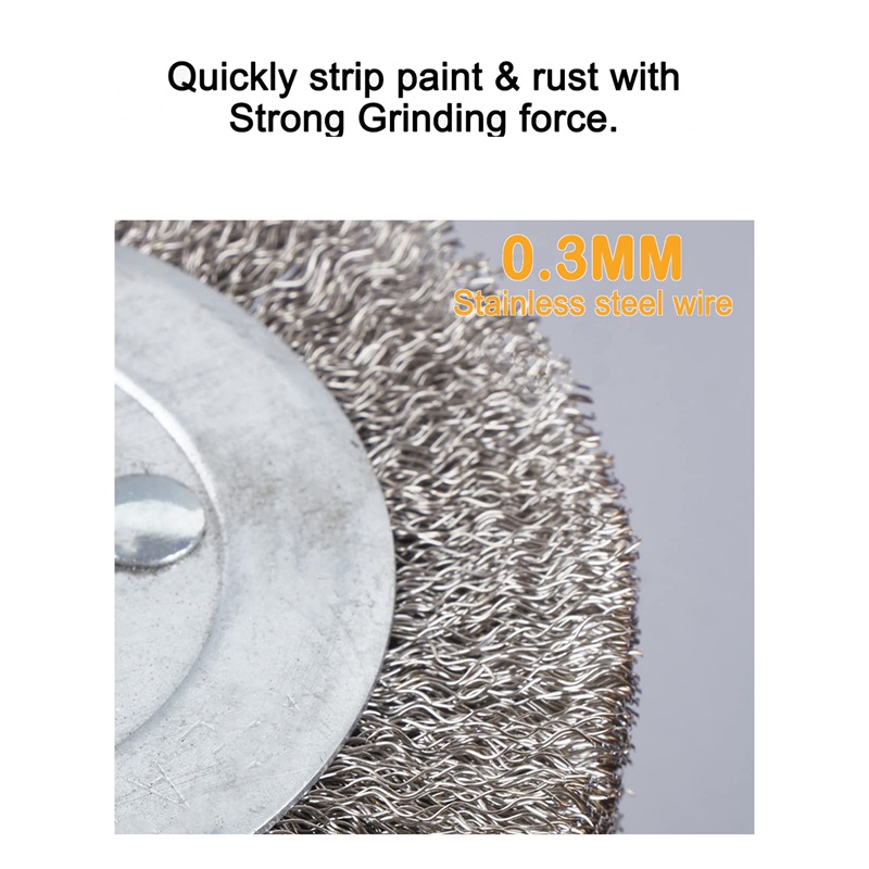 Bàn Chải Đánh Bóng 4.7Inch X 4Inch Bằng Dây Thép Không Gỉ Tiện Dụng