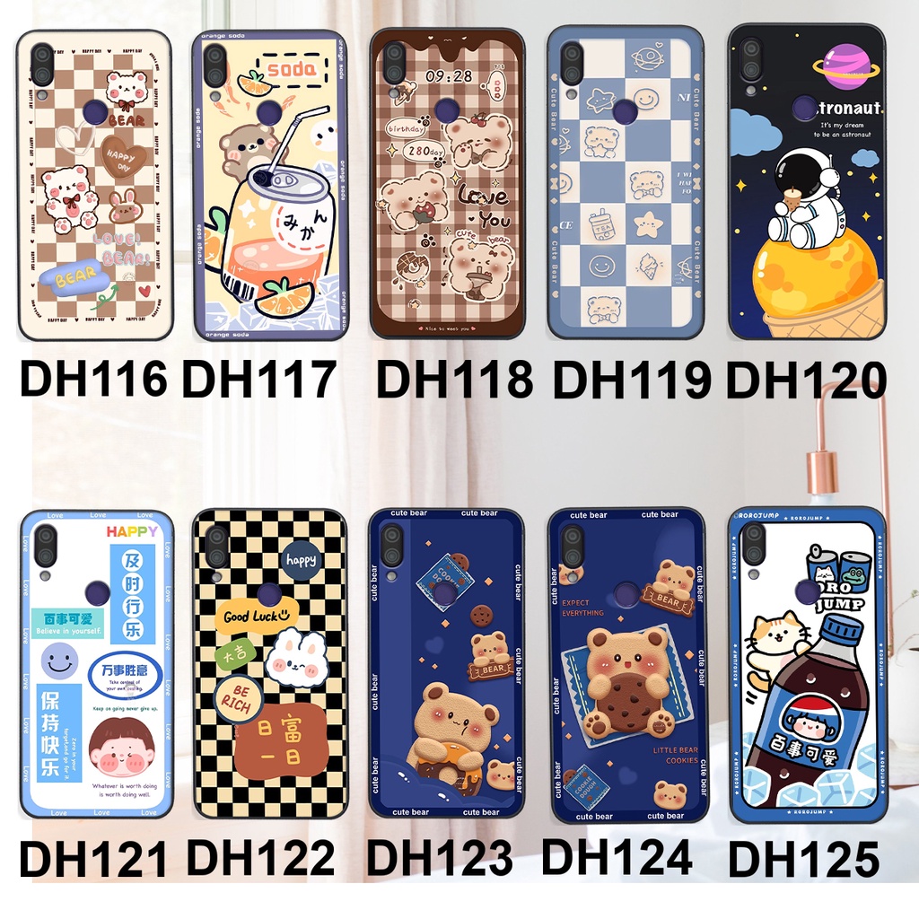 Ốp lưng Xiaomi REDMI 7 / REDMI NOTE 7 in hình 3D GẤU cute be@r, soda, happy day cực hot ,thời thượng