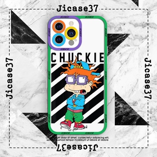 Ốp lưng iphone và samsung xiaomi oppo cạnh vuông Jicase Chuckie off white 