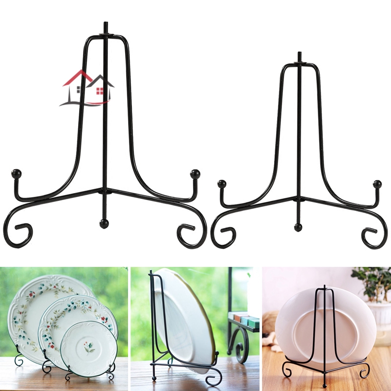 Giá Đỡ Trưng Bày Đĩa Bằng Sắt Kích Thước 4 / 6 / 7 / 8 / 10 / 12 inch Tiện Dụng Cho Nhà Bếp
