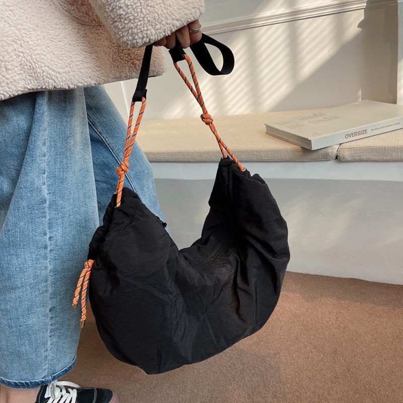 Túi Đeo Vai Mềm Mại Màu Trơn Thời Trang Mùa Đông Chất Lượng Cao Có 7 Kiểu Tùy Chọn