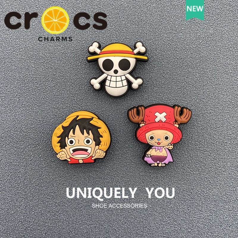 Crocs Phụ Kiện Hạt Charm Hình Nhân Vật Hoạt Hình One Piece Cho Giày crocs