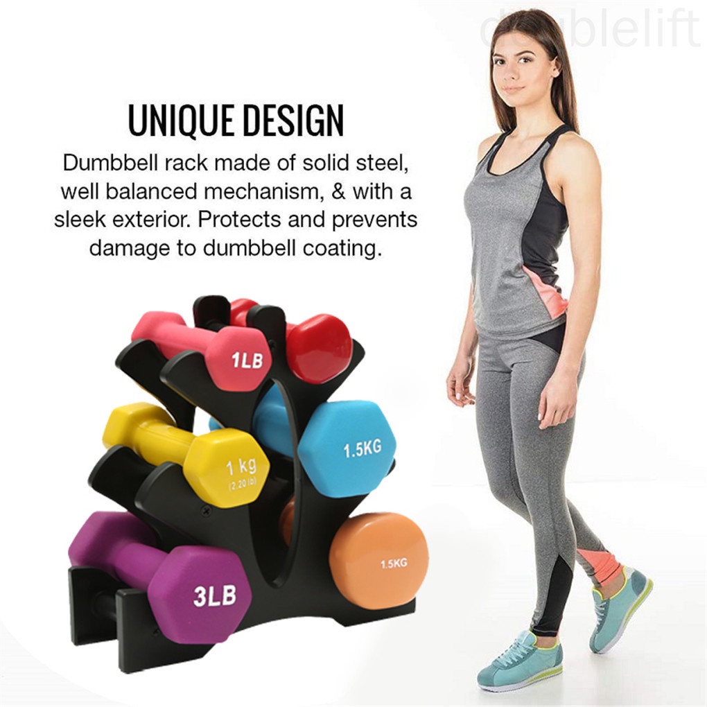 Giá đỡ tạ 3 tầng tiện dụng cho gia đình