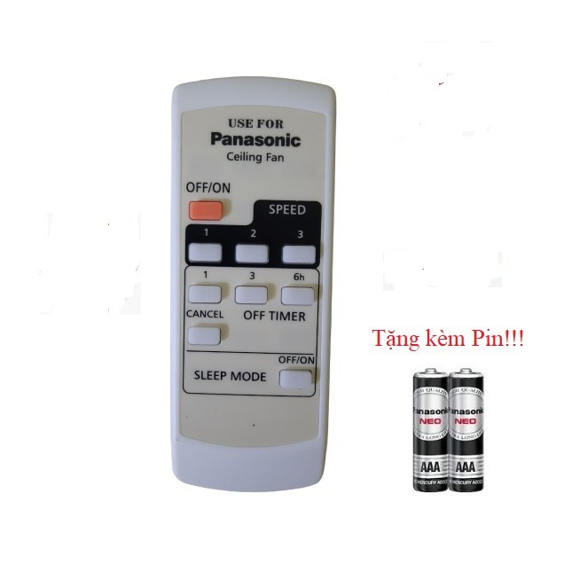 Điều khiển quạt trần 4 cánh Panasonic F56MPG/ F56MZG /F564 tặng kèm pin