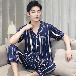 Bộ Đồ Ngủ Pijama Ngắn Tay Phong Cách Hàn Quốc Cho Nam