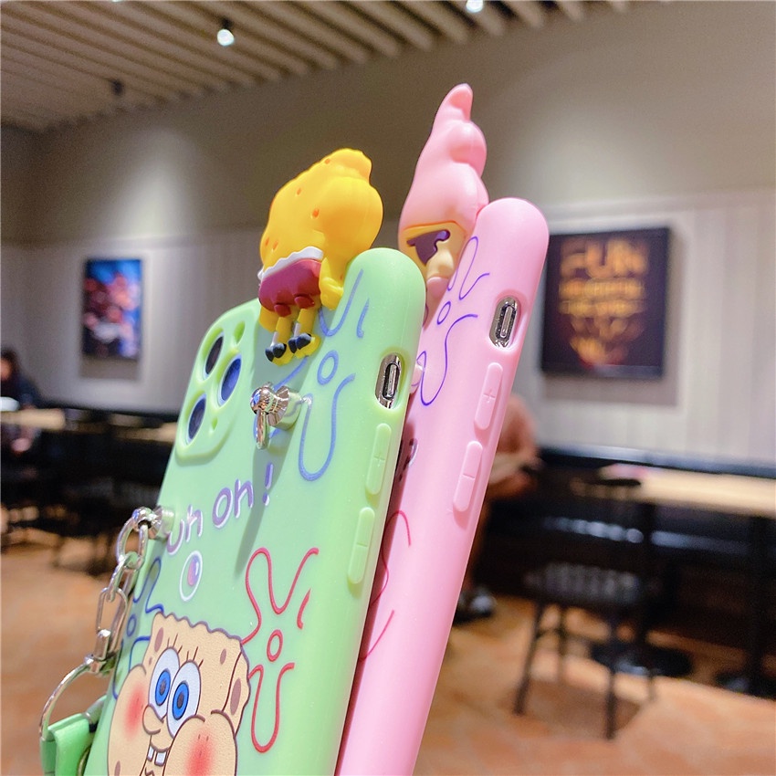 Doraemon Ốp Điện Thoại Silicon Mềm Siêu Mỏng Chống Rơi Hình spongebob Cho oppo a15 a15s